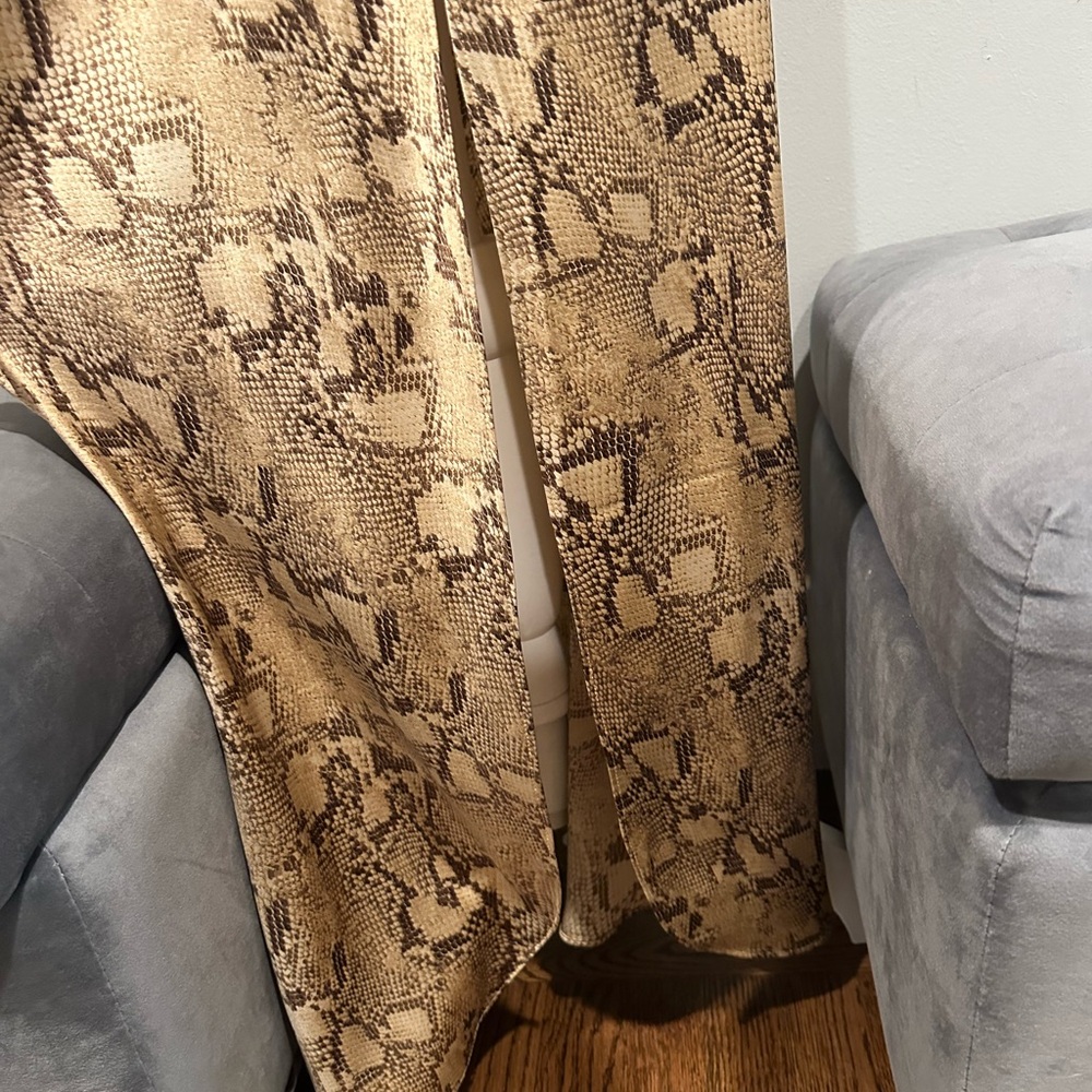 Banana Republic Gold Snake-Print Slip Maxi Dress ( no belt included) - Picture 4 of 7